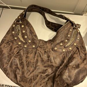 Brown Studded Women's Bag
